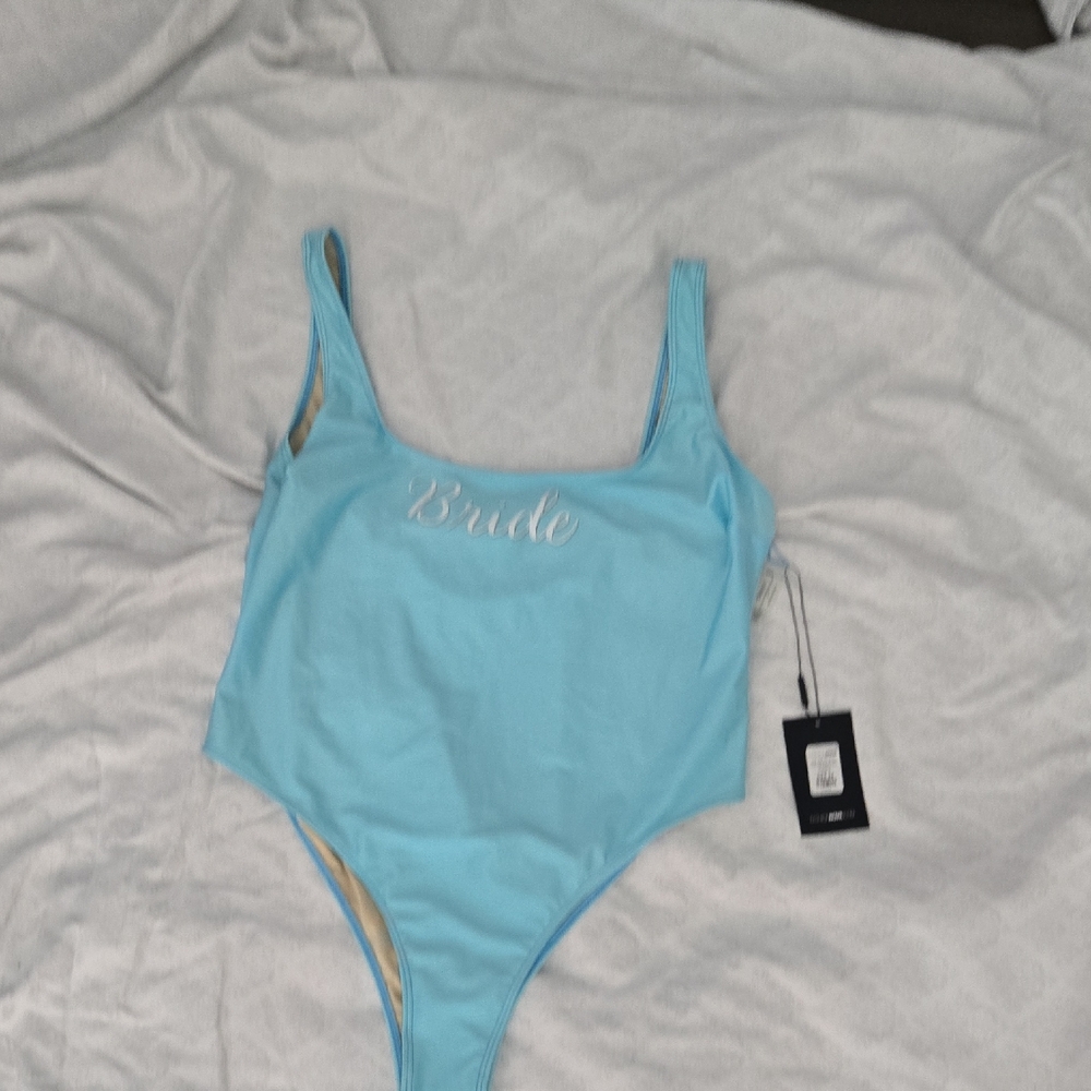 BRIDE DLFashion Nova Blue‎ One Piece Swimsuit  High-Cut